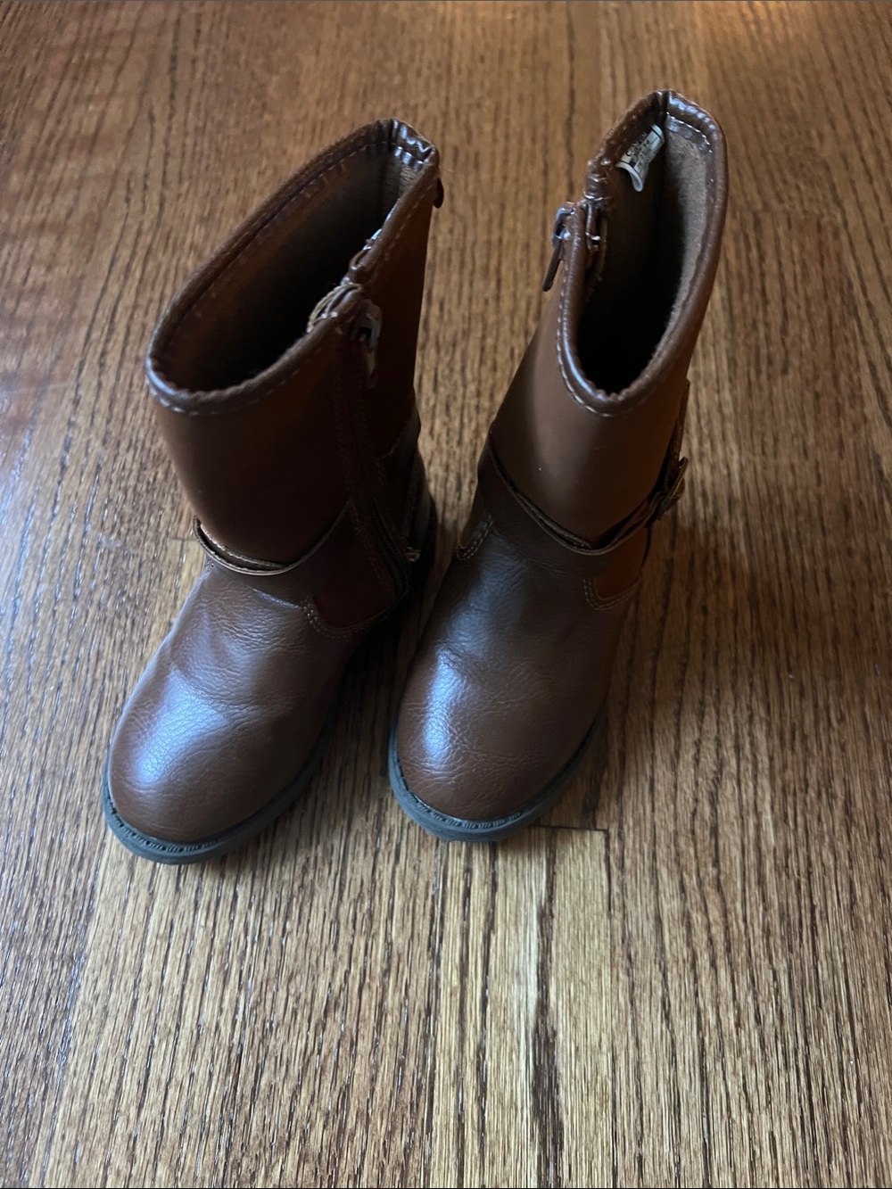 Carter's Brown Girls Mid-Calf Buckle Side-Zip Boots - Picture 4 of 4
